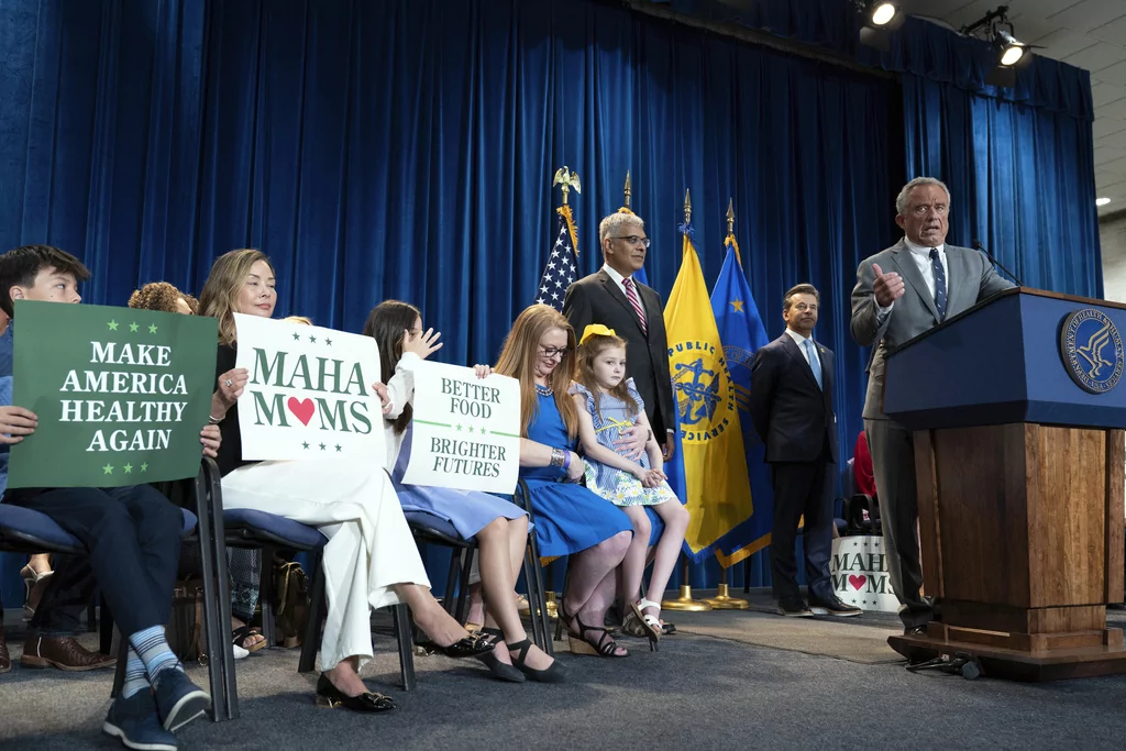 Health and Human Services Secretary Robert F. Kennedy Jr. speaks during a news conference in Washington, Tuesday, April 22, 2025.