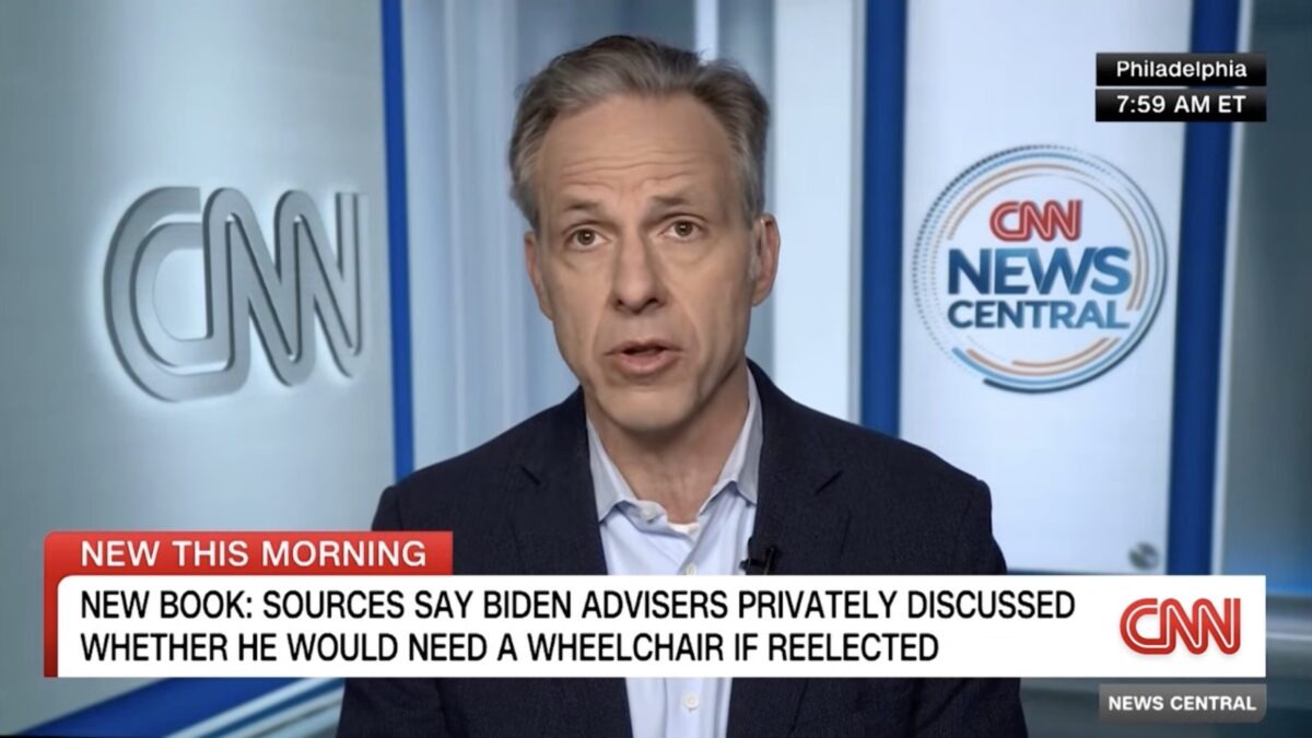 Jake Tapper promotes his new book on CNN