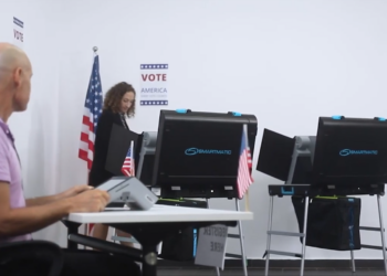 Smartmatic voting machine.