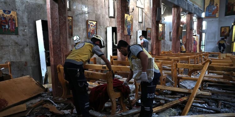 'Blown to bits': Suicide bomber targets Christian church in jihadist-controlled Syria