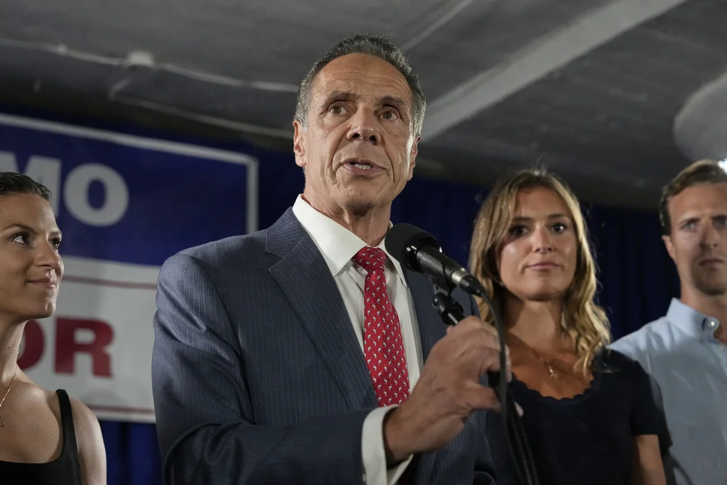 Mayoral candidate Andrew Cuomo speaks to supporters during a Democratic primary watch party, Tuesday, June 24, 2025, in New York.