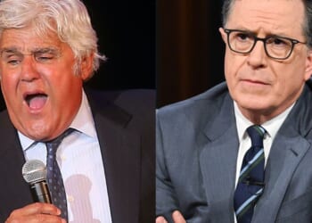 Libs are outraged at Jay Leno's comments about politics in comedy amid cancellation of Stephen Colbert