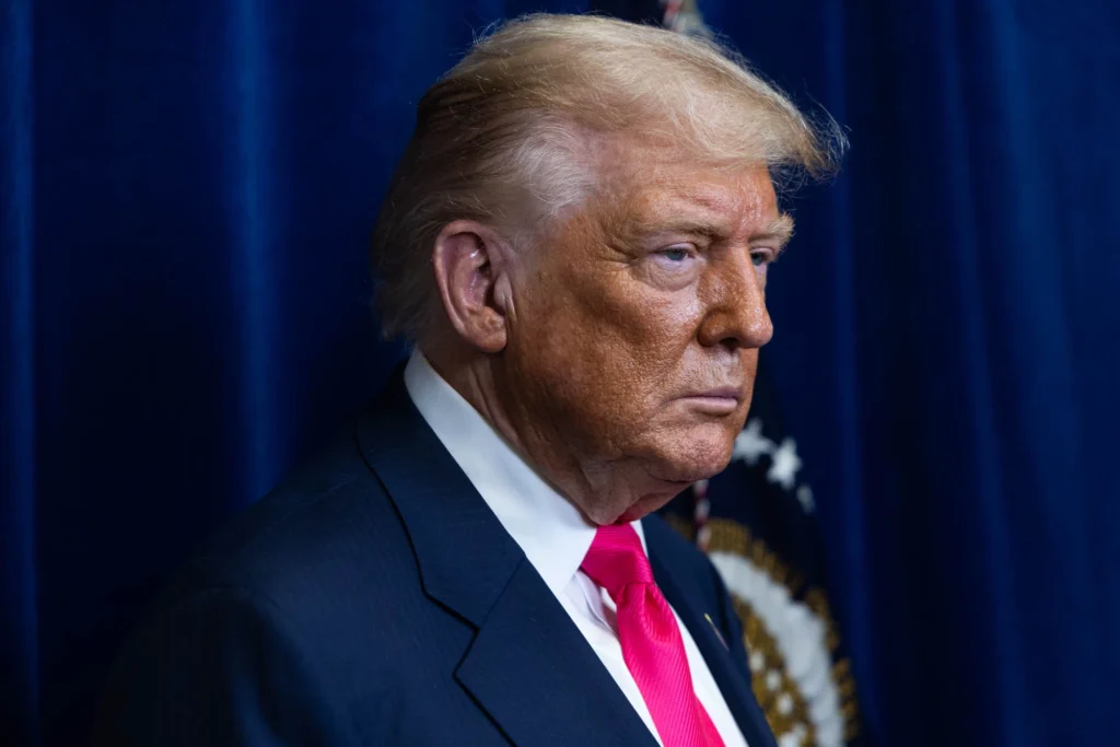 President Donald Trump at the Pennsylvania Energy and Innovation Summit on July 15, 2025. (Graeme Jennings/Washington Examiner)