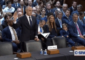 Emil Bove testifying before the Senate.