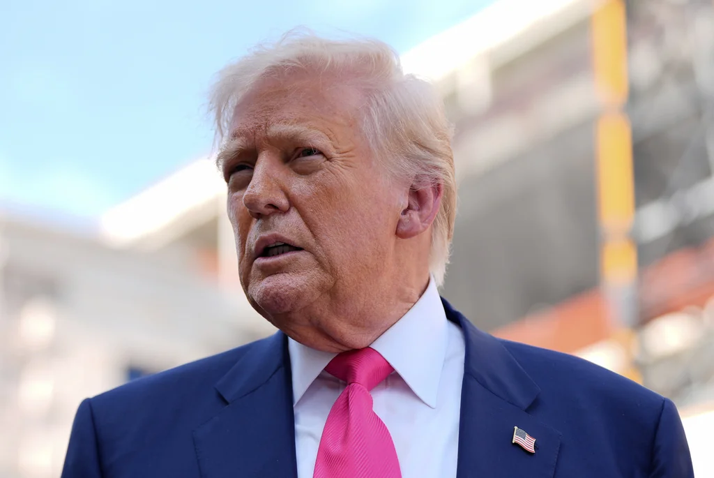 President Donald Trump visits the Federal Reserve, Thursday, July 24, 2025, in Washington.