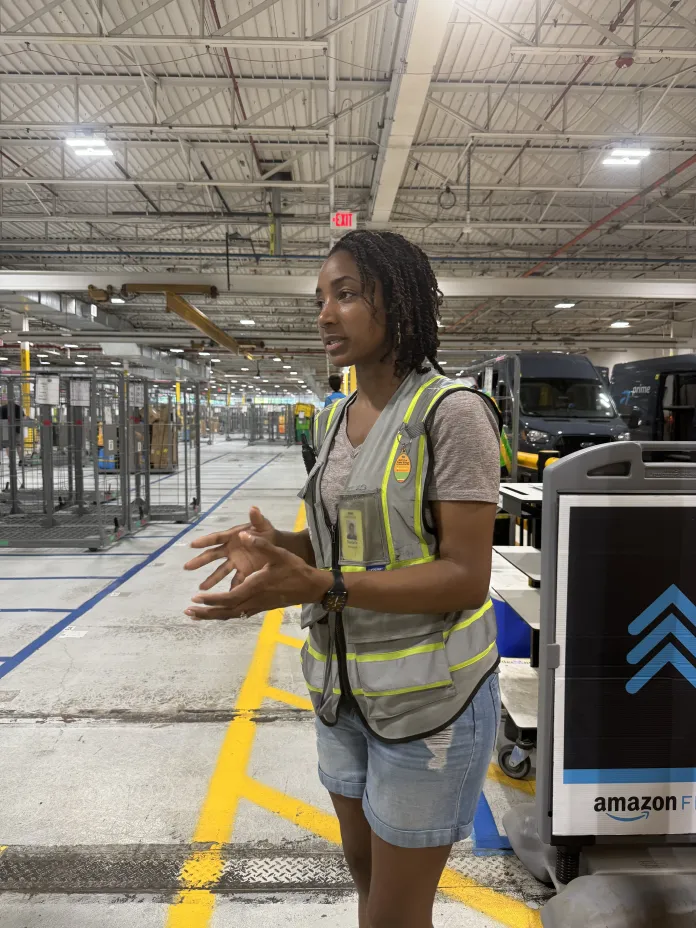 ERIE-Danielle Whitlock, along with our husband, Victor, who is in the army reserves, are delivery service partners within Amazon, who are part of expanding the online giants rural capabilities announced this summer. (photo Salena Zito)