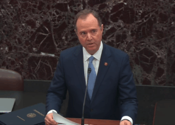Adam Schiff reading articles of impeachment.