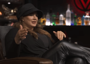 Gina Carano speaking during an interview.
