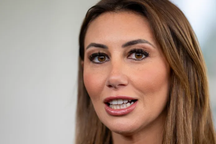 Alina Habba, a former defense lawyer for President Donald Trump, is shown, March 24, 2025, outside the White House in Washington. (AP Photo/Jacquelyn Martin, File)
