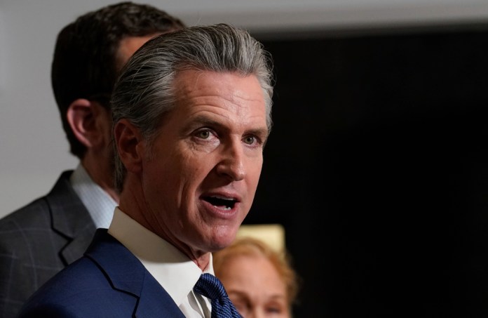 Gov. Gavin Newsom speaks after signing legislation calling for a special election on a redrawn congressional map on Thursday, Aug. 21, 2025, in Sacramento, Calif.