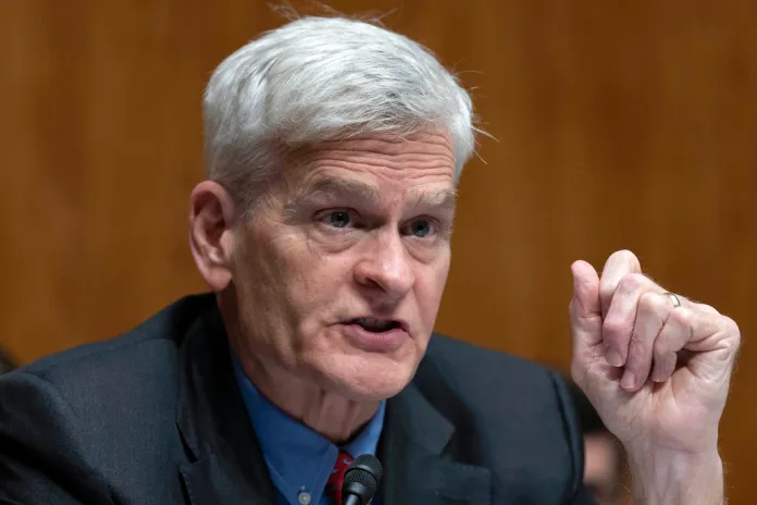 Senate Committee on Health, Education, Labor, and Pensions Chairman Sen. Bill Cassidy (R-LA) speaks during a hearing to examine reviewing recent events at the Centers for Disease Control and Prevention and implications for children's health on Capitol Hill, in Washington on Wednesday, Sept. 17, 2025. 