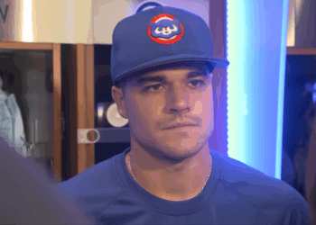 Matt Shaw speaking with reporters.