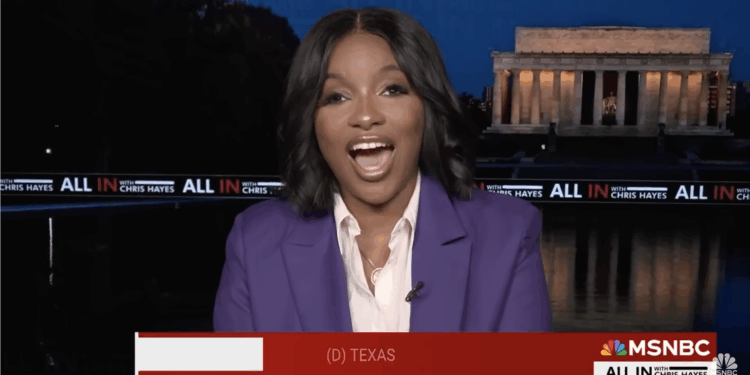 Rep. Jasmine Crockett, a Texas Democrat, appears on MSNBC.