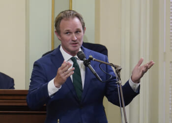 GOP leader disputes Newsom's comments on Colbert's show