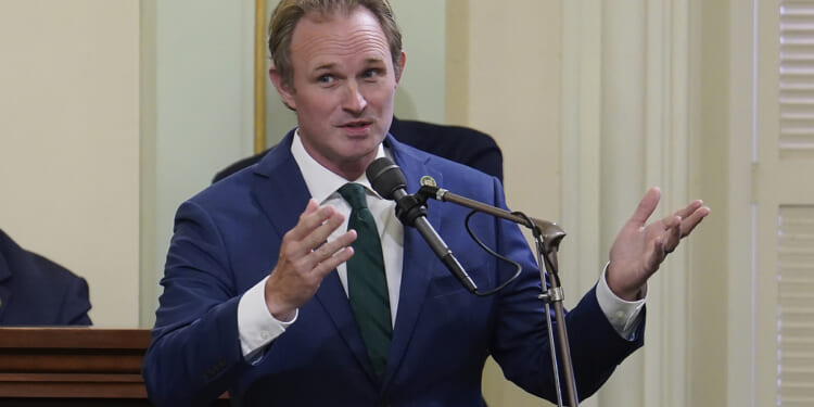 GOP leader disputes Newsom's comments on Colbert's show