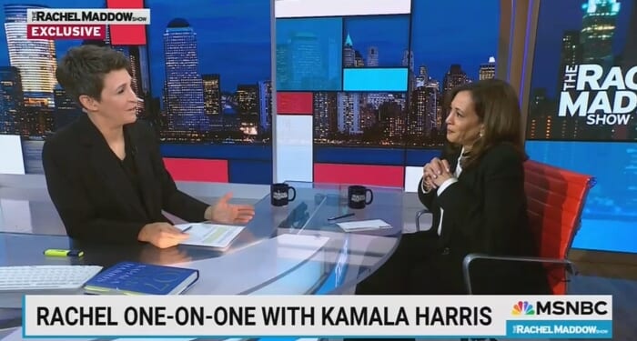 Maddow Dubs Harris 'The Patron Saint of 'I Told You So''