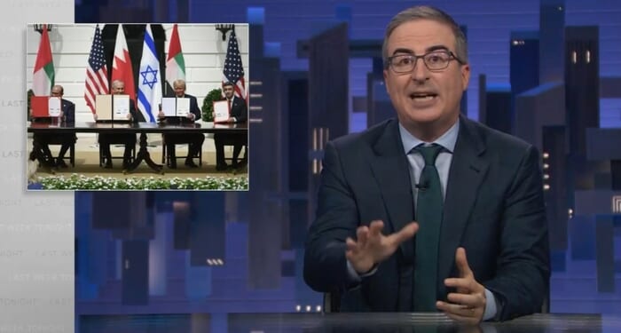Oliver Condemns Abraham Accords as a 'F*** You' To The Palestinians