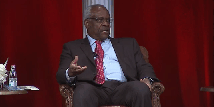 Clarence Thomas speaking at Pepperdine.
