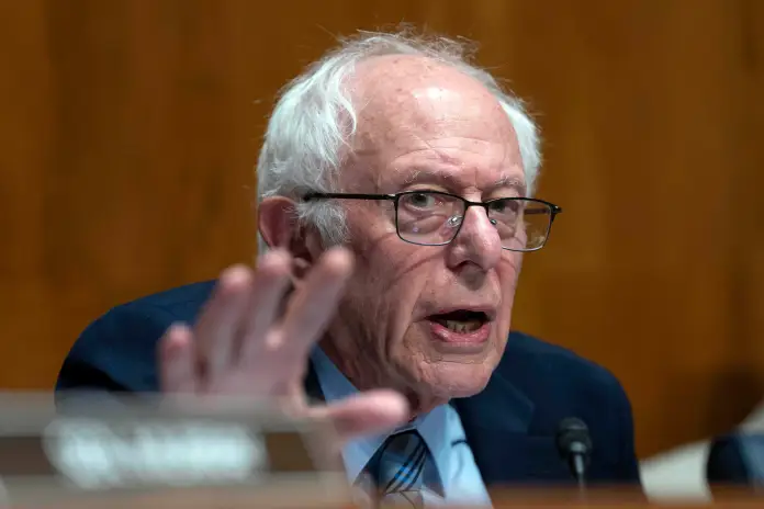 Senate HELP Committee ranking member Bernie Sanders (I-VT) speaks during a hearing on Capitol Hill, in Washington, Wednesday, Sept. 17, 2025.