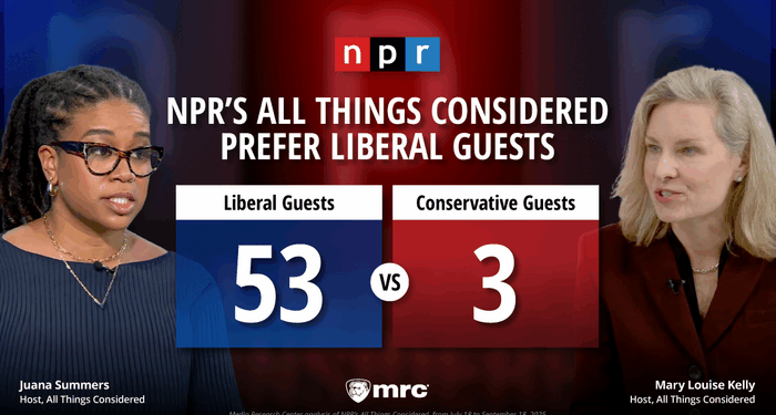 NPR's Evening Newscast Guest List TILTS Dramatically Left, 53 to 3