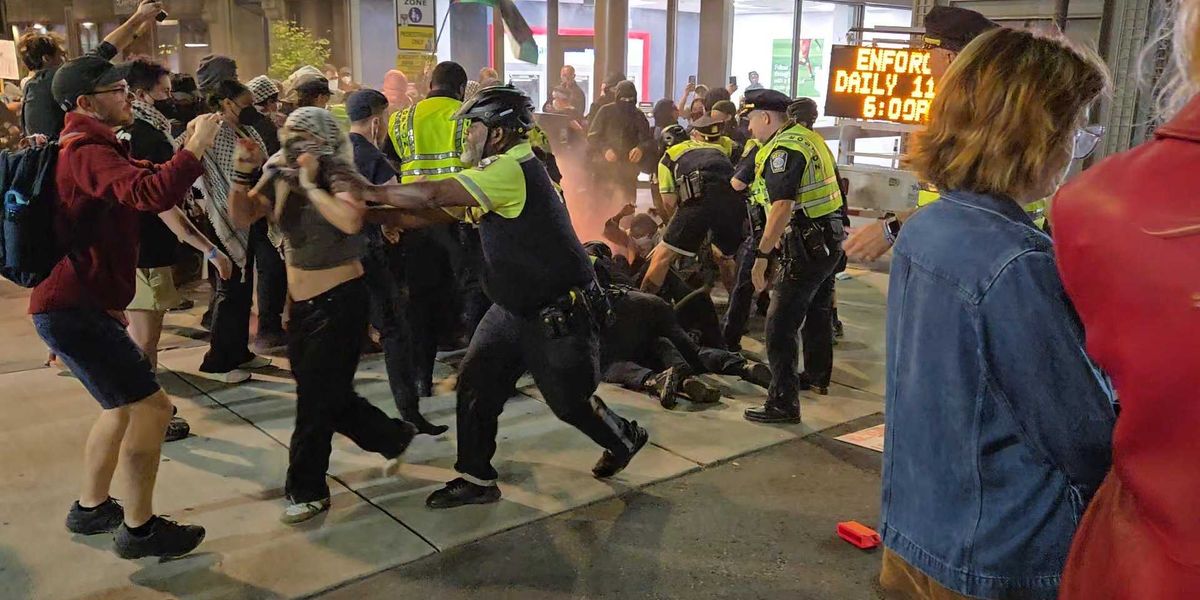 Pro-Hamas protesters hit with high bail after violent clash with Boston police