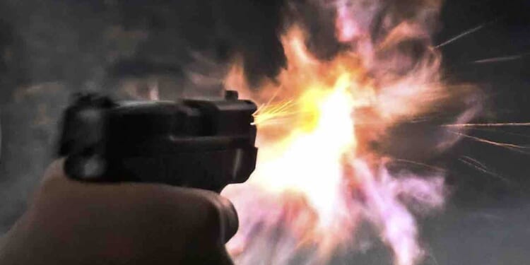 3 intruders — 1 armed — reportedly run into home. But homeowner also has a gun — and only 2 intruders run back out.