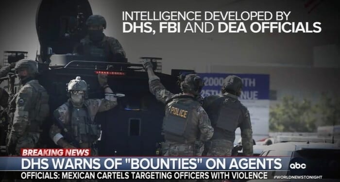 CBS Shows Skip DHS Saying Drug Cartels Have Put Bounties on Immigration Officers