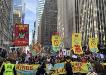 Thousands of New Yorkers flock to Times Square for 'No Kings' protest against Trump