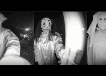 Horror-costumed trio banged on home's front door late at night and 'threatened to kill us,' woman says. Then cops intervened.