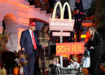 White House Halloween sees McDonald's drive-thru roll through