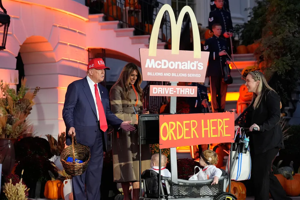 White House Halloween sees McDonald's drive-thru roll through