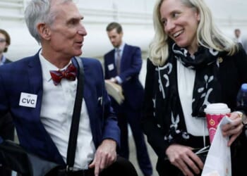 Bill Nye, Pete Buttigieg rally for Democrat who stands by candidate despite wishing death on GOP lawmaker's kids