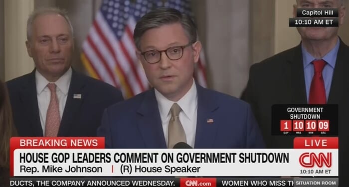 CNN, MSNBC Can NOT Allow Speaker Johnnson to Explain the Shutdown