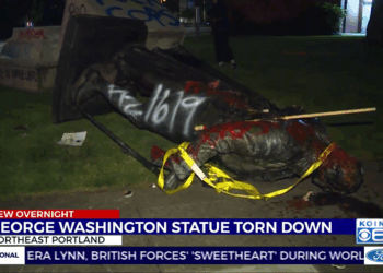 George Washington statue vandalized in OR.