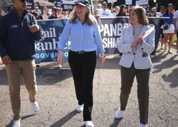 Democrats stand by their man despite vicious texts wishing death on GOP rival and his kids