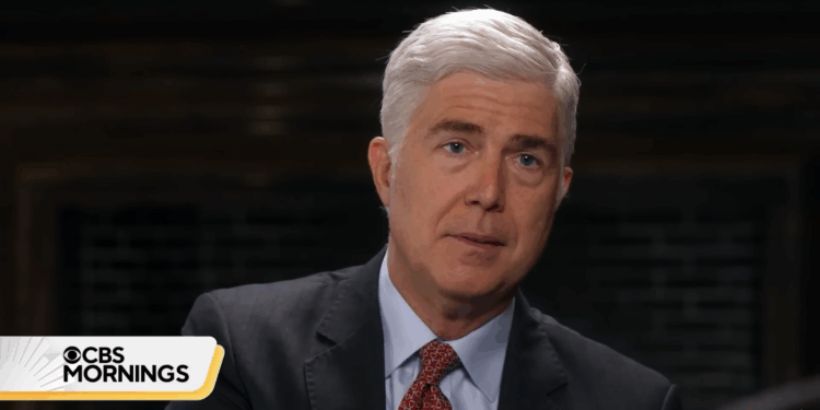 Neil Gorsuch interviewing with CBS.