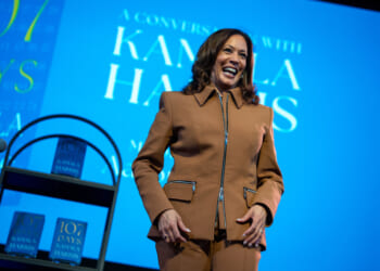Harris drops series of f-bombs in press stops and on book tour