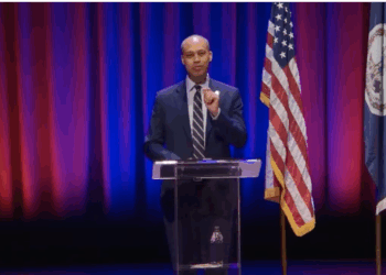 Virginia Attorney General candidate Jay Jones at a debate at the University of Richmond.