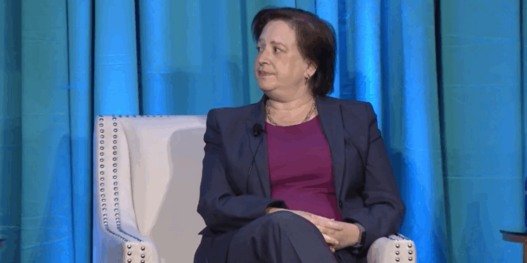 Elena Kagan speaking at an event.