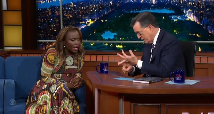 Left-on-Left Feud Sees Colbert Battle KJP On Democrats, Biden Dropping Out