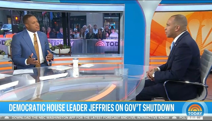 NBC Grills Jeffries on Dem Shutdown After Last Week’s Johnson Tussle