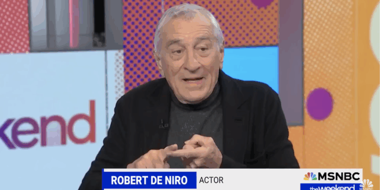 Actor Robert De Niro on MSNBC's The Weekend.