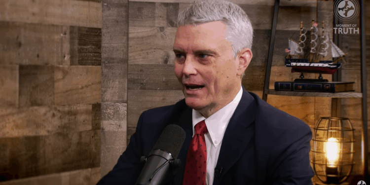 Ed Corrigan talking during an interview.