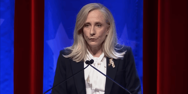 Abigail Spanberger at the debate.