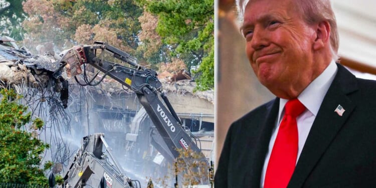 Trump administration mocks outrage of 'unhinged leftists' as construction of ballroom begins at White House