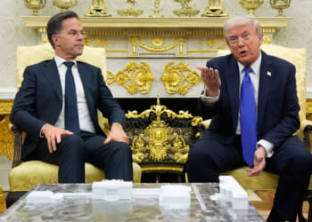 Trump hosts NATO secretary as he turns up the heat on Russia