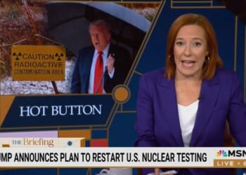 MSNBC’s Psaki Lies About Not Knowing Why Trump Testing Nuke Capability