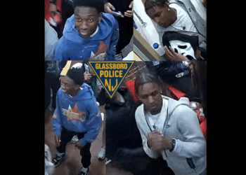 Pair of punks caught on video chucking chair at cops — hitting one in back of head — during Domino's Pizza brawl: Police