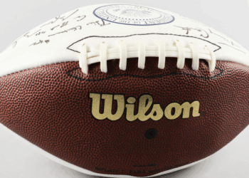 Football signed by six presidents auctioned