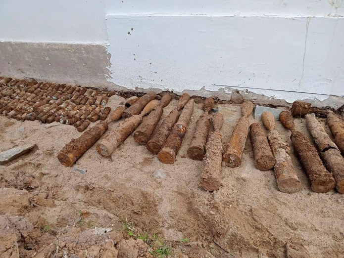 Unexploded ordnance at Queen Kosamak High School.